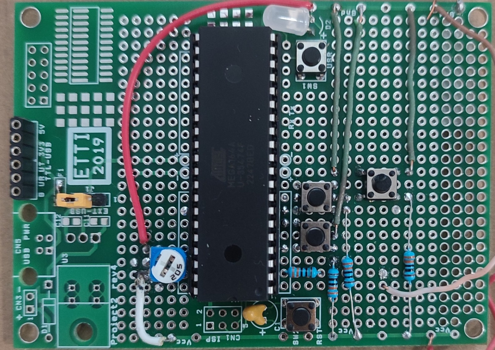 Front side of the board
